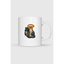 Fallout Sticker Tasarımlı Kupa Bardak Beyaz