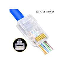 Alfanet Ez-rj45 Yeni Nesil Cat6 Konnektör 100'lü Paket