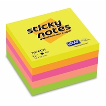 Kraf Yapışkanlı Küp Not Kağıdı 76X76 Neon