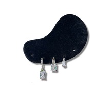 Üçlü İri Taşlı Sallantılı Göz Alıcı Çelik Küpe Gümüş