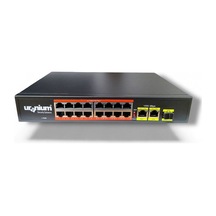 Uranıum Poe-1621sfp-200w 16 Port 10/100+2xgıgabıt Rj45+1xsfp Uplınk 250 Metre Poe Rackmount Swıtch Realtek Chıpset