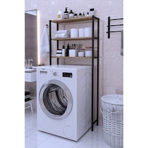 Nova Çamaşır Makinesi Üstü Düzenleyici Raf Banyo Dolabı Rafı Makina Üstü Dolap Raf Ceviz