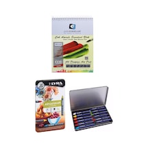Alex Schoeller Çok Amaçlı Sanatsal Blok 200gr A5 20 Yaprak Lyra Aquacolor Pastel Boya 12 Renk