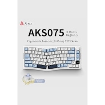 Aks075 Ergonomik Daydream Switch-mekanik Klavye-bt5.1/2.4gwireless/usb-hotswap Dinamik Rgb - Mavi