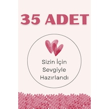 35 Adet "sizin İçin Sevgiyle Hazırlandı" Sticker Etiket 3x3 Cm Paketleme Kargo Kutusu Hediye Etiketi Çok Renkli