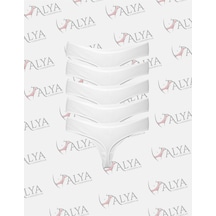 Alya Underwear Kadın Bato Tanga Pamuklu Külot, Büyük Beden String, 5'li Paket- 2 Siyah, 1 Beyaz, 2 Ten Beyaz P05 Alya Underwear Kadın Bato Tanga Pamuklu Külot, Büyük Beden String, 5'li Paket- 2 Siyah, 1 Beyaz, 2 Ten Beyaz P05