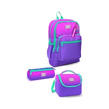 Coral High Kids Pembe Mor Renk Geçişli 3 Lü Okul Çanta Seti Set0123762 Çok Renkli
