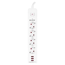 S-link Spg403u 1.5 Metre 4lü Anahtarlı Akım Korumalı Usb Girişli