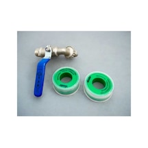 1/2 Kas Küresel Bahçe Musluğu 1 Adet Teflon Bant 12 Mmx10 Mt 2 Adet 0906921