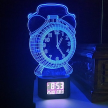 Upway 3d İllüzyonlu Rgb Işık Animasyonlu Çalar Masa Saati Gece Lambası