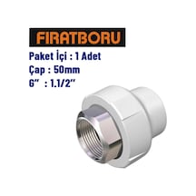 Fırat İç Dişli Rakor Altı Köşe 50mm, 1.1/2'', 1 Adet, 7b61050381
