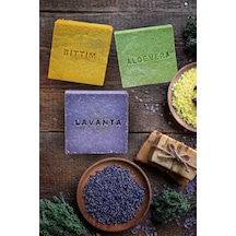 3lü Gurme Seti - Lavanta - Bıttım - Aloevera Doğal Sabunlar 140 Ar Gram 1. Kalite