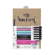 9 Parçalı Bullet Journaling Başlangıç Seti, Çok Renkli 124-Pembe