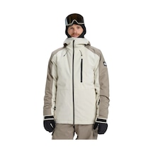 Quiksilver Quıksılver Mıssıon Block Jk Erkek Bone White - Solid Snowboard Ceketi Eqytj03501-weg0 Krem