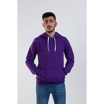 Rafcoll Ünisex Kapşonlu Ve Cepli Sweat Mor