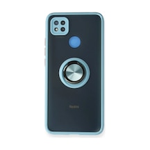 Xiaomi Redmi 9c Uyumlu Kılıf Montreal Yüzüklü Silikon Kapak - Buz Mavi