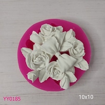Yy0185 Ortası Fiyonklu Güller Silikon Kalıp