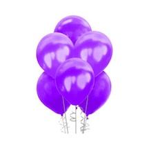 12 Inç Standart Boy Metalik Balon 50 Adet Mor A
