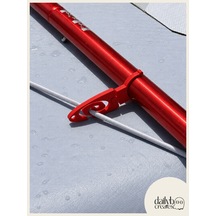 Sup/kano Kırmızı Kürek Sabitleme Aparatı 2'li Set -paddle Board Kürek Tutucu Klips-kayma Önleyici Kürek Aksesuarı