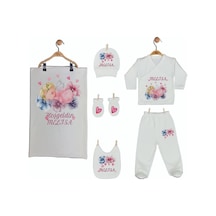 Pia Baby Gl 1931-07 İsme Özel Battaniye Zıbın Set Krem