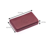 Westpolo Eskitme Hakiki Deri Unisex Tek Bölmeli Kartlık - Bordo Bordo