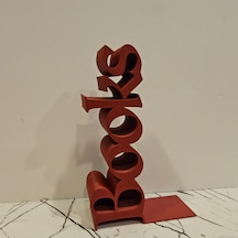 Kitap Tutucu Books Yazılı 3d - Kırmızı-