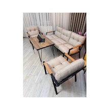 Güneş Balkon, Bahçe - Metal Kanepe Koltuk Takımı 3+1+1 + Masa Yemek Masası