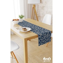 Nowon 3 Desenli Baskılı Süet Runner Masa Örtüsü