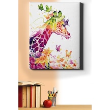 Webstyle Sayılarla Boyama Seti Kasnaklı Rengarenk Zürafa 60 X 75 Cm