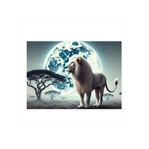 Aslan Ve Afrika Model Ahşap Tablo