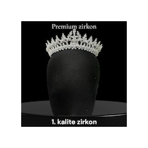 Zircon Leaf Crown-premium Kalite Zirkon Taç, Özel Tasarım Gelin Aksesuarı Beyaz - 801944261 Beyaz