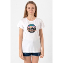 And So The Adventure Begins Beyaz Kadın Bisikletyaka Tshirt 001