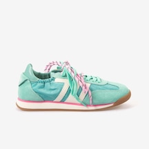 Back70 Kadın Bağcıklı Süet Spor & Sneaker Ayakkabı A26 Mavi