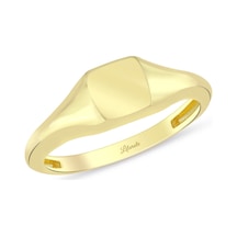 Lilarote Altın Kare Taşsız Yüzük