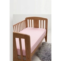 70x140 - %100 Pamuk Organik Bebek Pudra Lastikli Çarşaf-yumuşak Antialerjik Pembe - 870124248