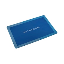 Efe Mark Sihirli Su Emici Banyo Ve Çok Amaçlı Kaydırmaz Tabanlı Dikdörtgen Paspas 58 X 38 Cm, Açık Mavi Çok Renkli