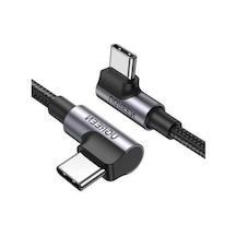 Pazly Ugreen 1m Usb C-c 90 Derece Diken Veri Kablosu 100w Pd Hızlı Şarj Dizüstü Bilgisayar/akıllı Telefon/tablet İçin Pazly Ugreen 1m Usb C-c 90 Derece Diken Veri Kablosu 100w Pd Hızlı Şarj Dizüstü Bilgisayar/akıllı Telefon/tablet İçin