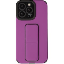 Newface Apple   Uyumlu  iPhone 13 Pro Max Kılıf Mega Standlı Silikon - Mor
