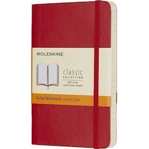 Moleskine Yumuşak Kapak Defter Kırmızı Çizgili - 13x21 - 4634 Çok Renkli
