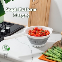 Porsima 804 Çok Amaçlı Katlanabilir Saplı Akordiyon Süzgec