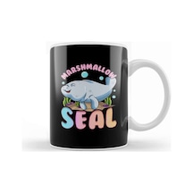 Kawaii Cute & Funny Manatees The Marshmallow Seal Ocean Kupa Bardak Porselen Karışık