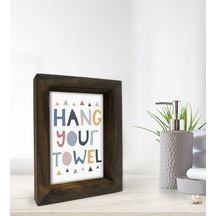 Bk Gift Banyo Dekoratif Doğal Masif Ahşap Çerçeve 15X20Cm-55