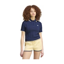 Kr7059-k Adidas Polo Sh Sleeves Kadın T-shirt Lacivert Kr7059-k