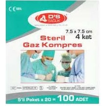 Damla Sağlık Steril Gaz Kompres Spanç 7.5X7.5 Cm