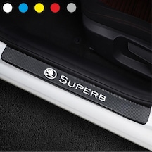 Skoda Superb Için Karbon Kapı Eşiği Sticker ( 4 Adet )
