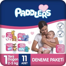 Yenidoğan Bebek Bezi 1 Numara 2-5 Kg 11 Adet Deneme Paketi, Yumuşak Ve Sızdırmaz