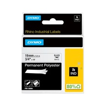 Rhinopro Sabitpolyester Şerit 19mmx5,5m Beyaz/siyah