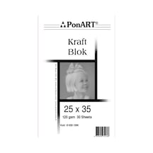 Ponart Kraft Blok Resim Defteri 125G 30 Yaprak 25X35 10 628 126