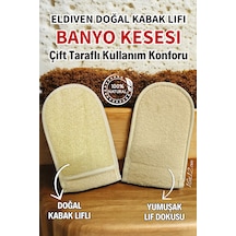 Em Amanos Beauty Çift Taraflı Eldiven Doğal Kabak Lifi Banyo Kesesi