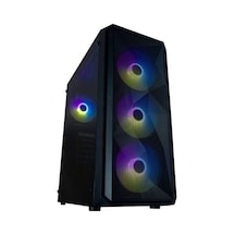 Vento VG10F 650W 80+ Temperli Cam ATX Oyuncu Bilgisayar Kasası Siyah